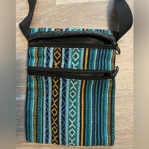 Hand made in Nepa multicolor crossbody bag